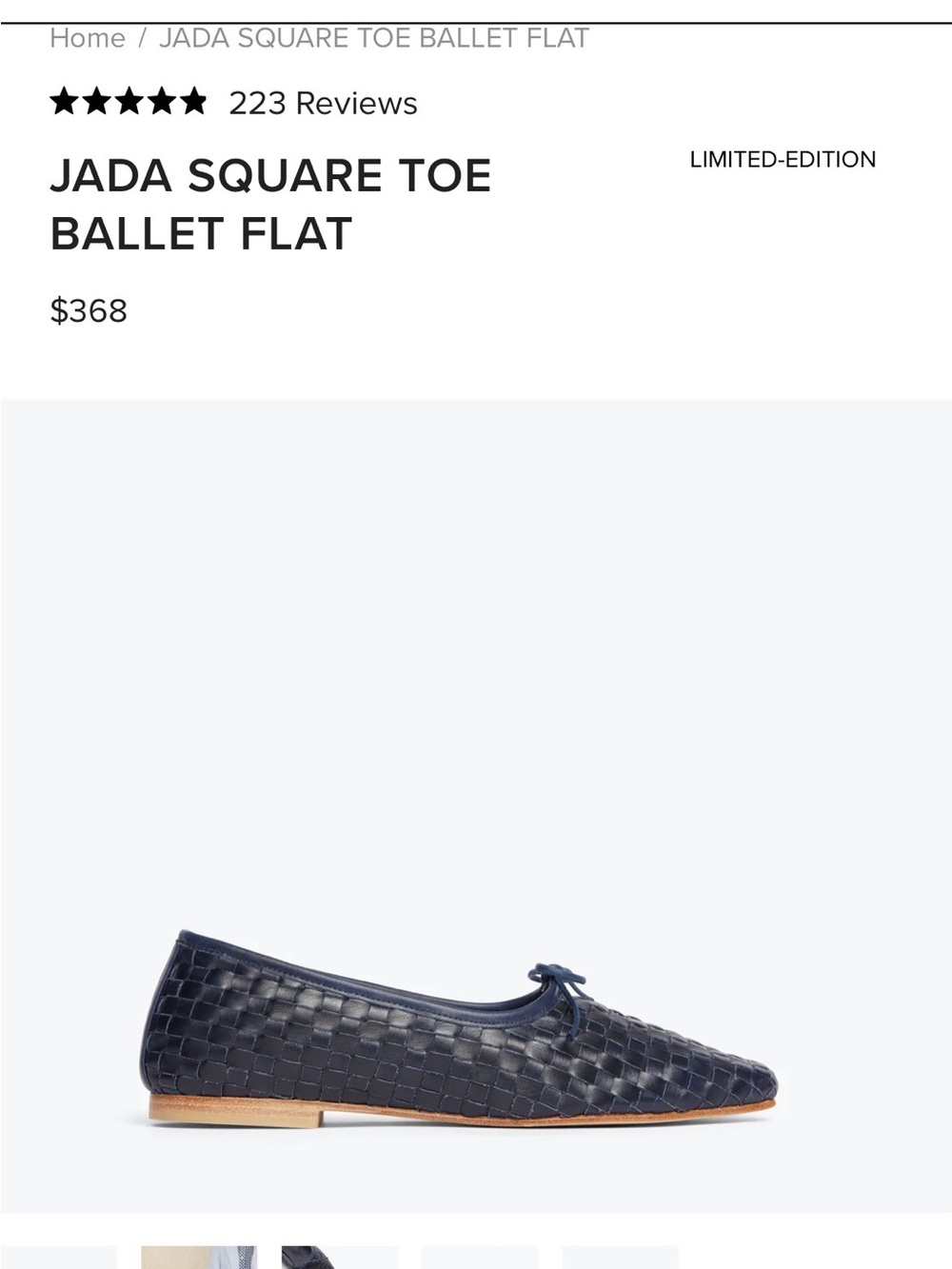 Freda Salvador Jada Flat Navy Sz 7.5 W